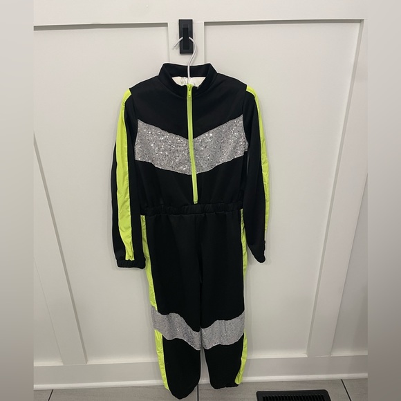 Dance hip hop costume, glow in dark, like green and black, child medium - Picture 2 of 3